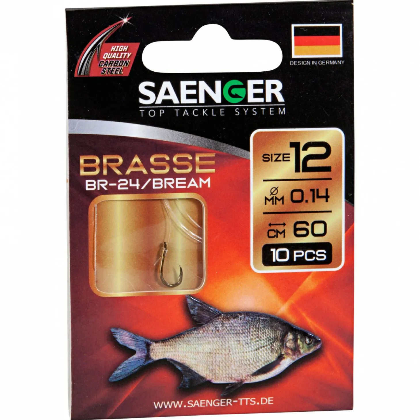Sänger Zielfisch-Haken, gebunden (Brasse BR-24)
