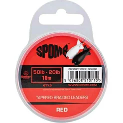 Spomb Tapered Braided Leaders (red)