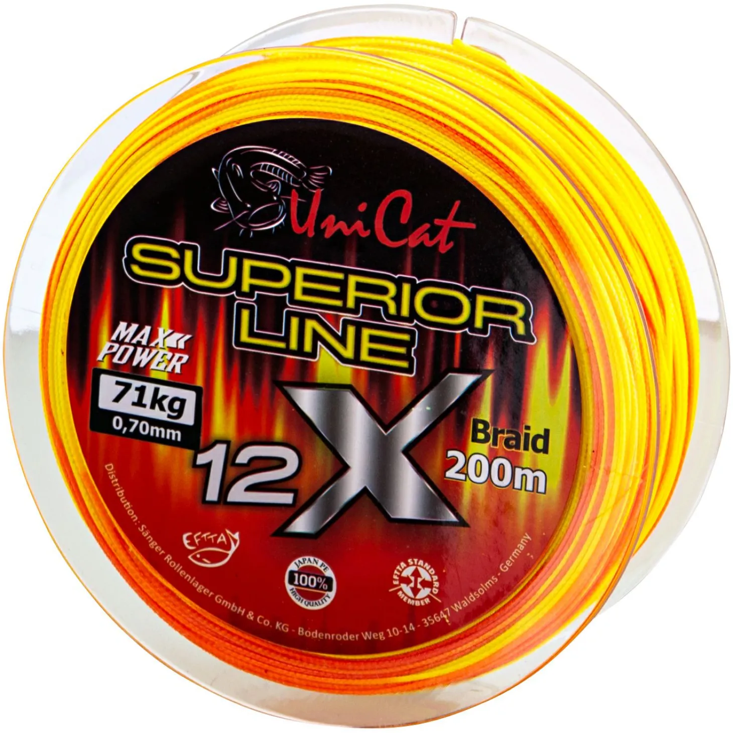 Uni Cat Wallerschnur Superior Line 12x Braid (200 m)