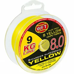 WFT Angelschnur KG 8.0 8-Carrier Super Braid (gelb, 150 m)