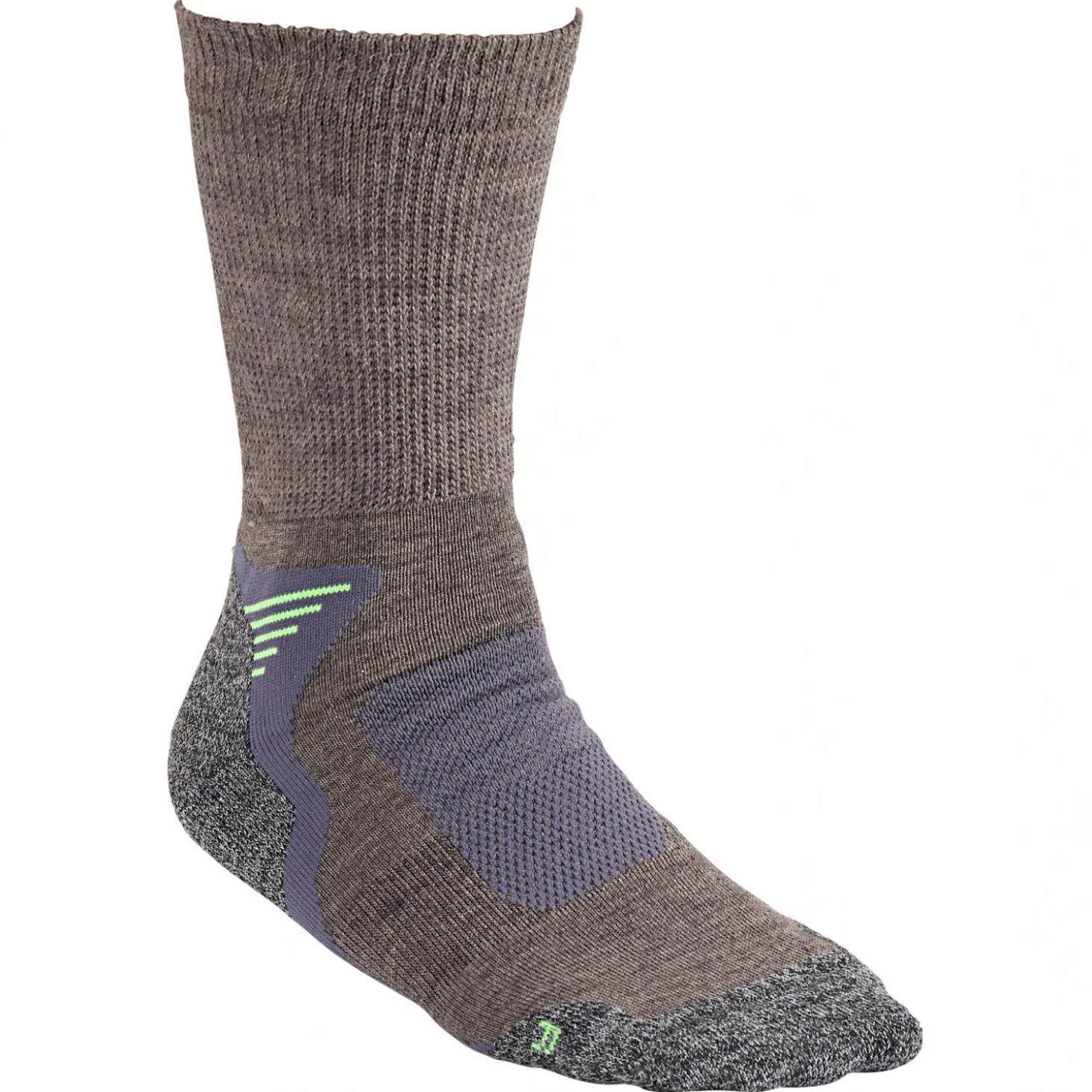 Wowerat Merinowolle Funktions- u. Trekking-Socken Unisex (Dunkeltaupe)
