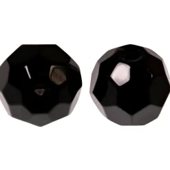 Zeck Faceted Glass Beads (schwarz)