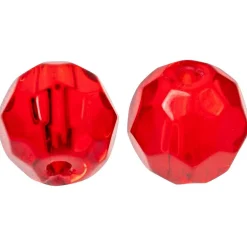 Zeck Faceted Glass Beads (rot)
