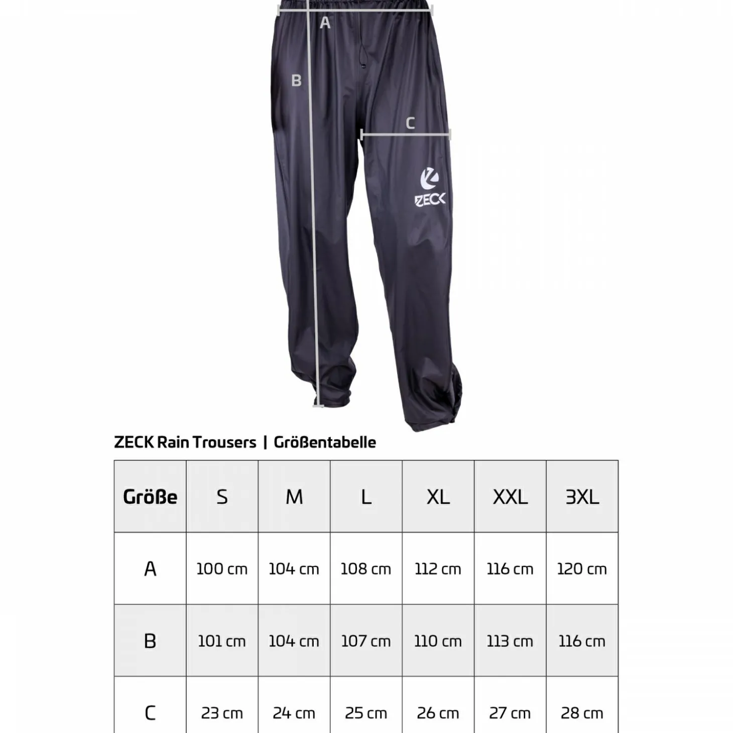 Zeck Rain Trousers (Black)